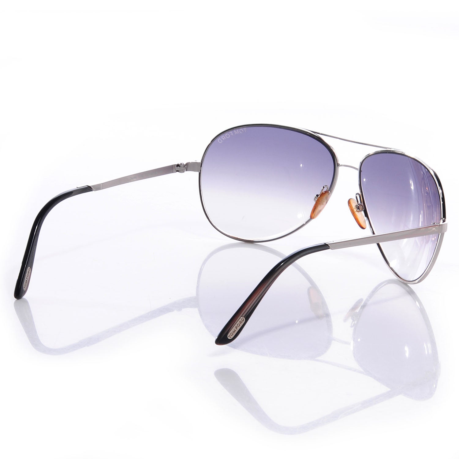 Tom Ford Metal Charles Aviator Sunglasses TF35 Silver 2 of 6