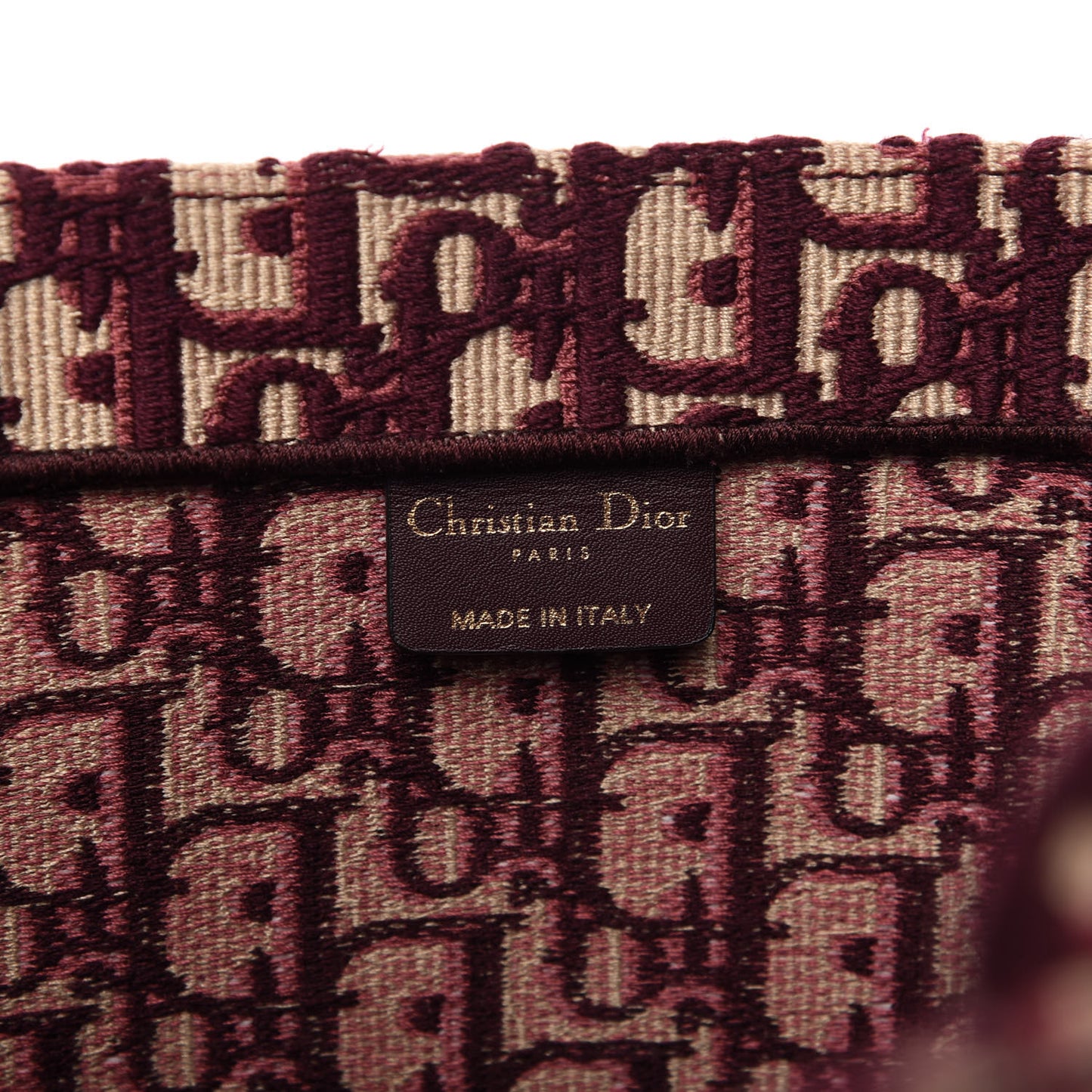 Oblique Large Book Tote Burgundy Multicolor