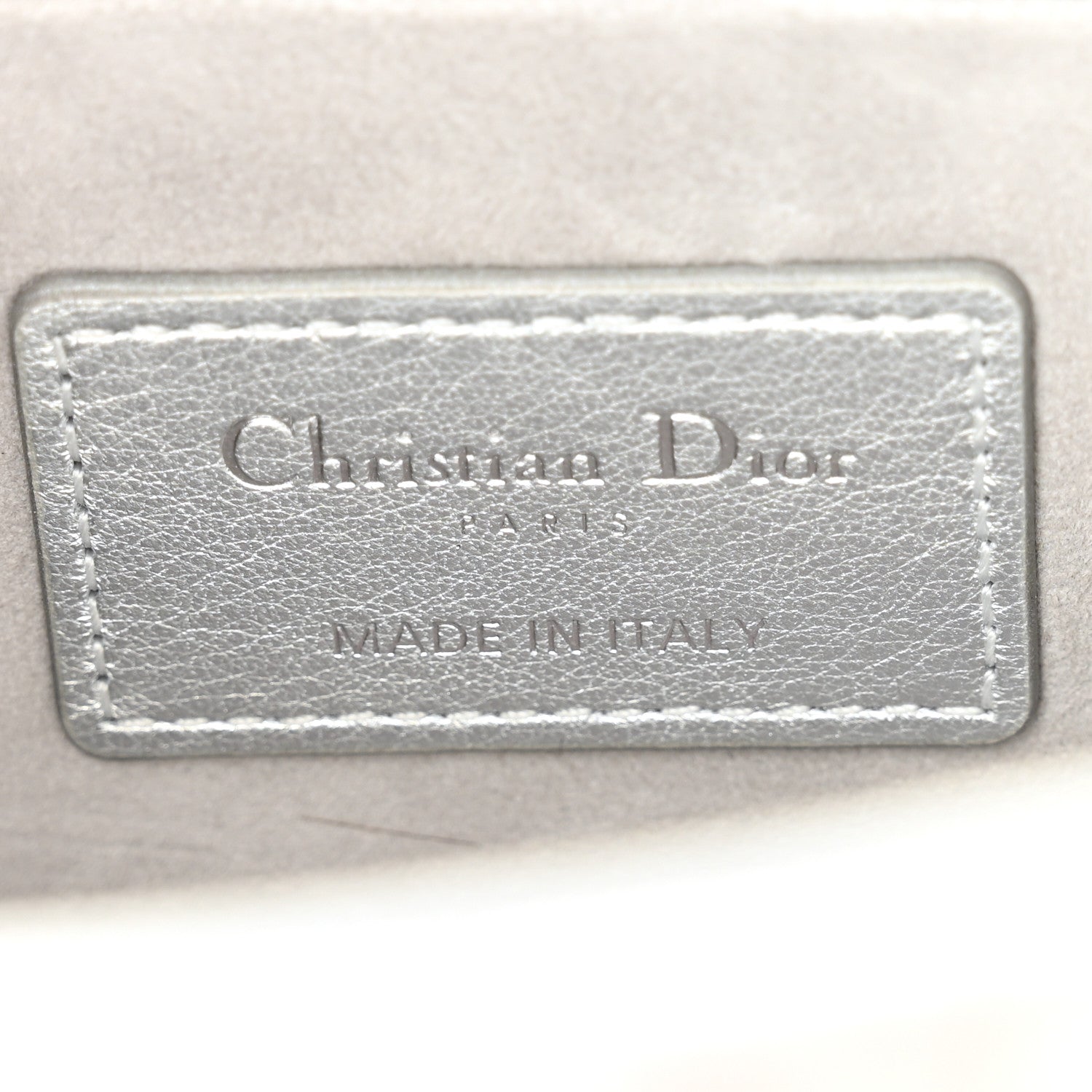 Christian Dior Iridescent Metallic  Lambskin Cannage Medium Lady D-Joy Silver 6 of 10