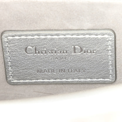 Christian Dior Iridescent Metallic  Lambskin Cannage Medium Lady D-Joy Silver 6 of 10