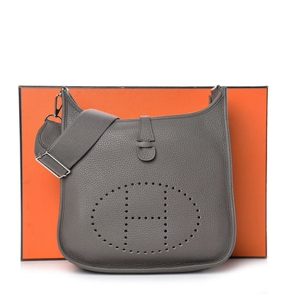 Hermes Taurillon Clemence Evelyne III PM Etain 11 of 11