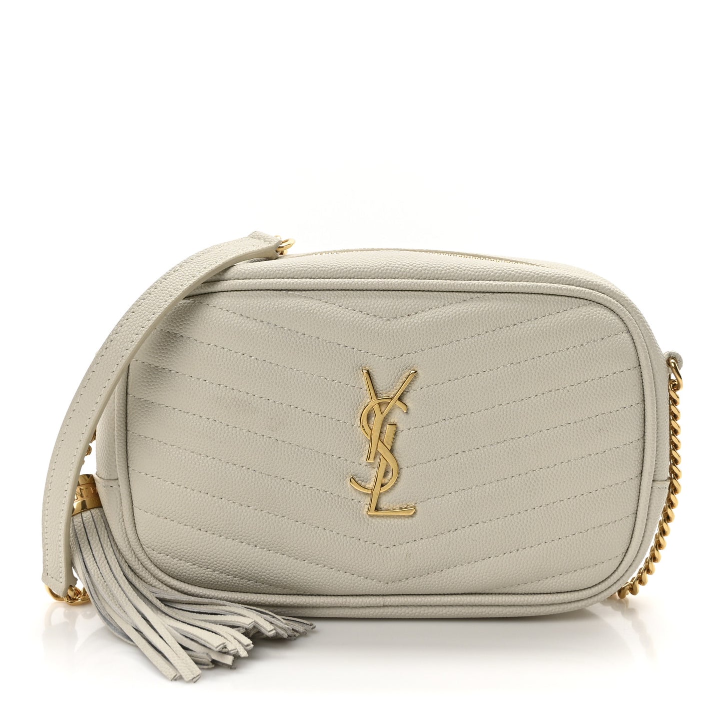 Grain De Poudre Matelasse Monogram Mini Lou Camera Bag Crema Soft