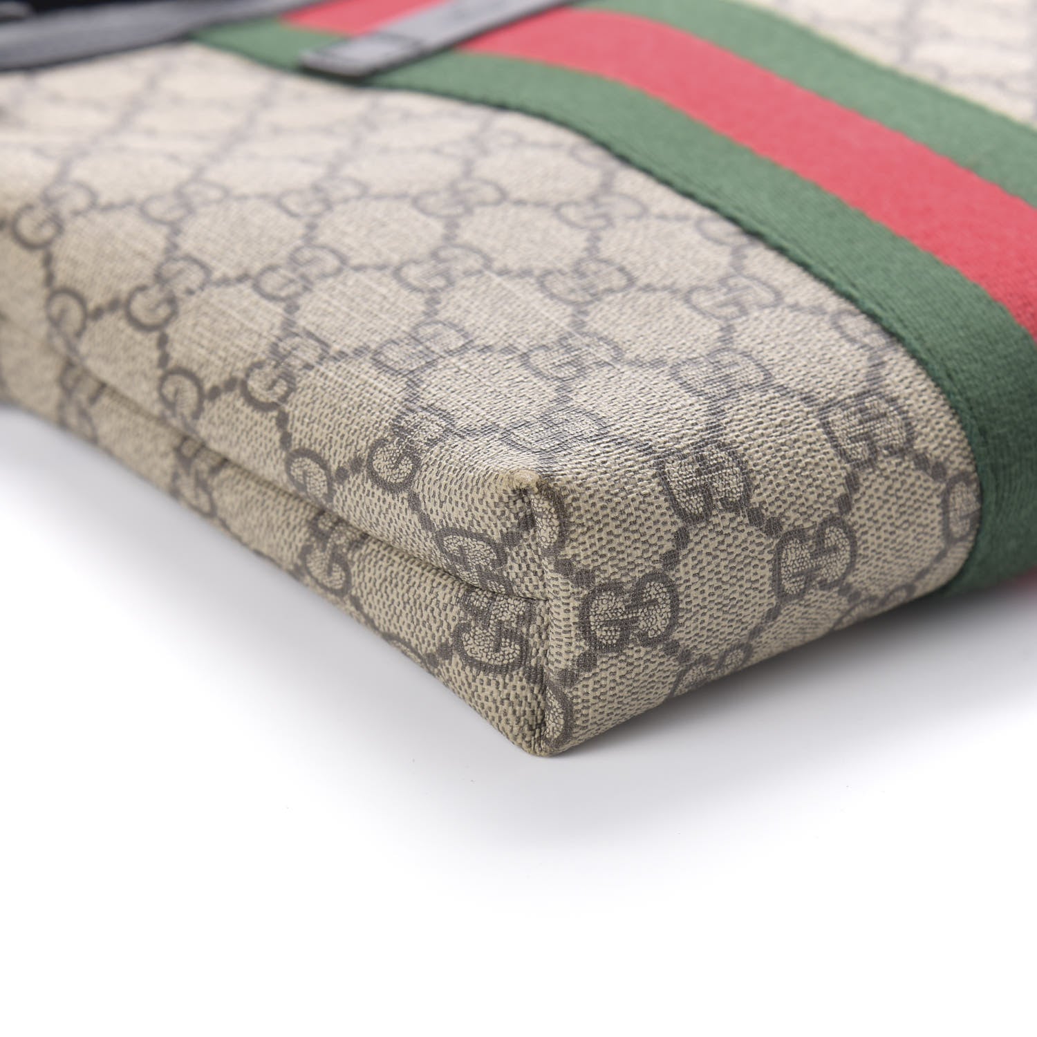 Gucci GG Supreme Monogram Web Messenger Bag Black 6 of 10