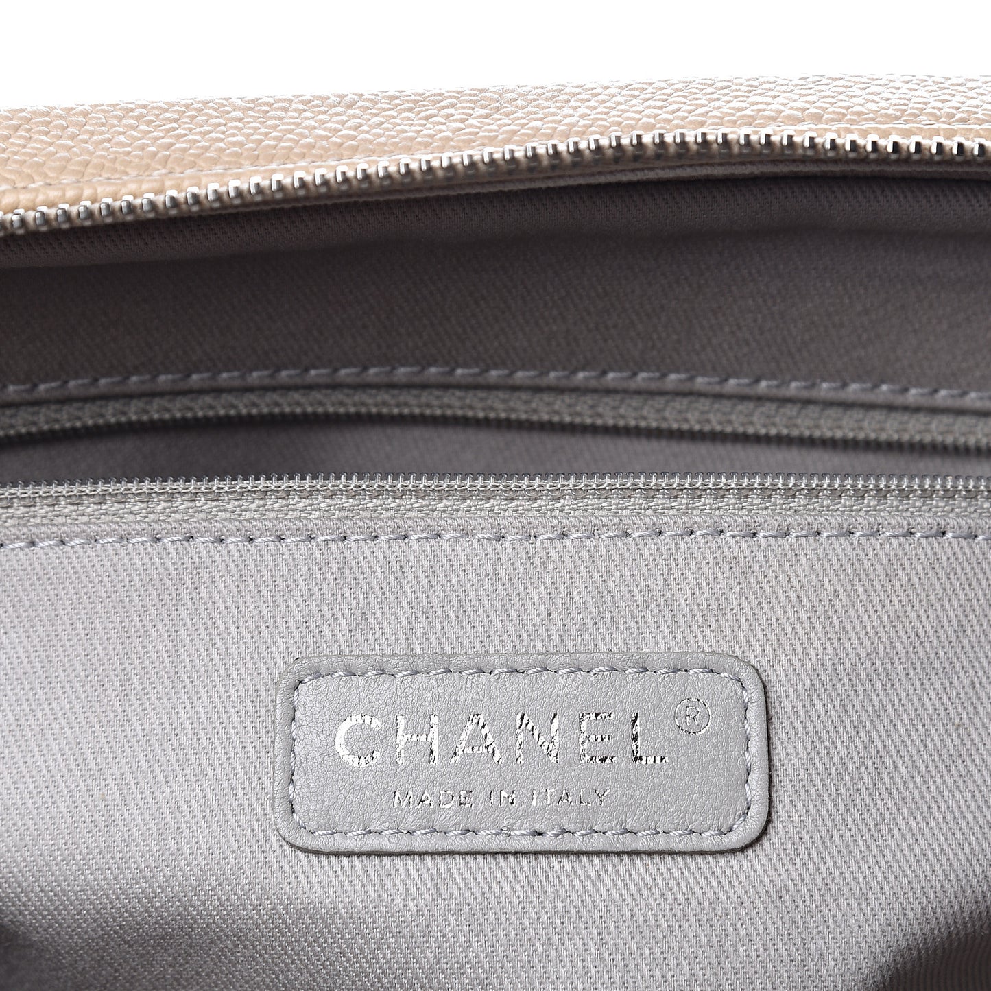 Caviar Quilted Jumbo Easy Flap Beige