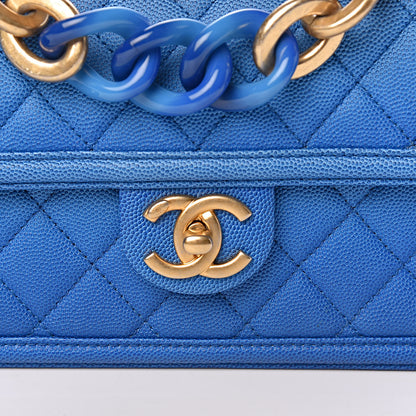 Chanel Caviar Quilted Small Sunset On The Sea Flap Blue 10 of 10