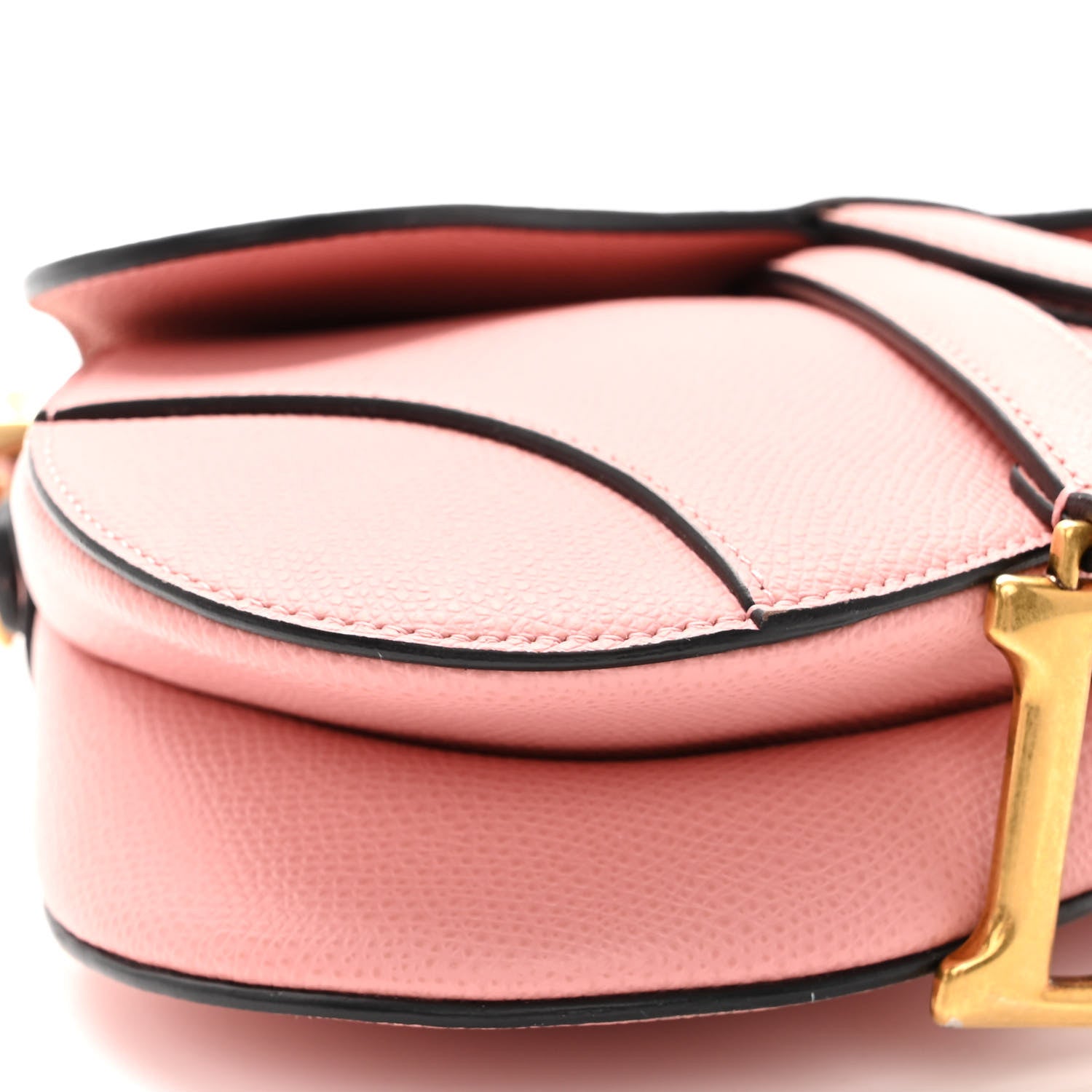 Christian Dior Grained Calfskin Mini Saddle Bag Pink 8 of 10