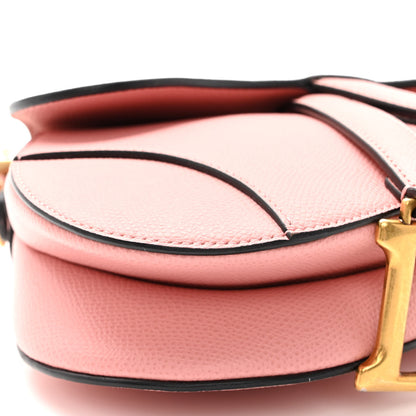 Christian Dior Grained Calfskin Mini Saddle Bag Pink 8 of 10