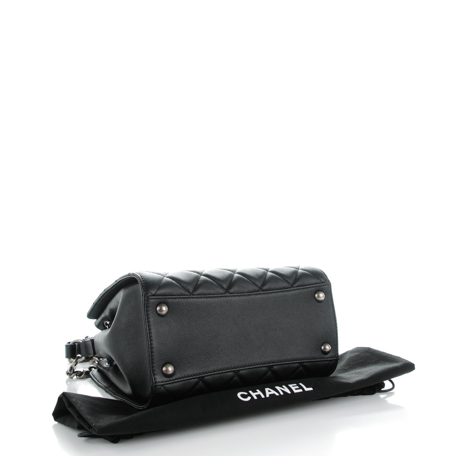 Chanel Caviar Quilted Small CC Bucket Bag Black 4 of 7
