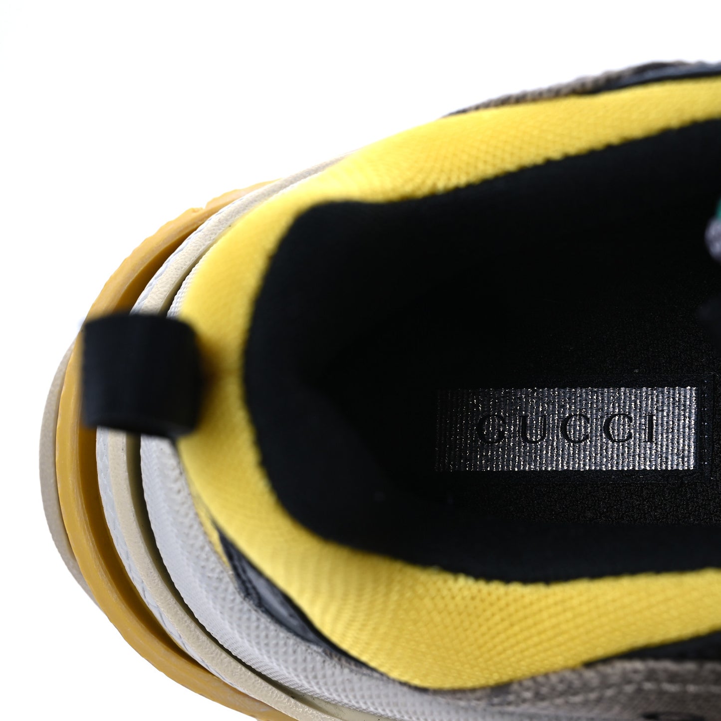 X GUCCI Maxi GG Supreme Monogram Womens Triple S Sneakers 39 Beige Ebony Black Green