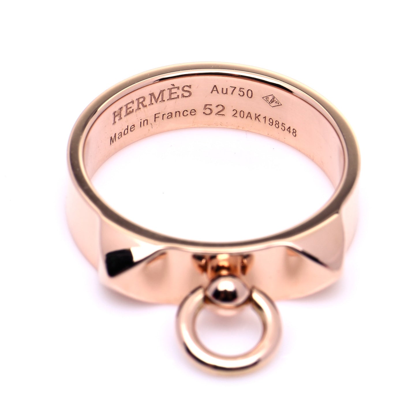 18K Rose Gold PM Collier De Chien Ring 52 6