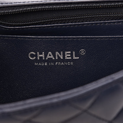 Chanel Lambskin Quilted Mini Square Flap Navy Blue 6 of 12