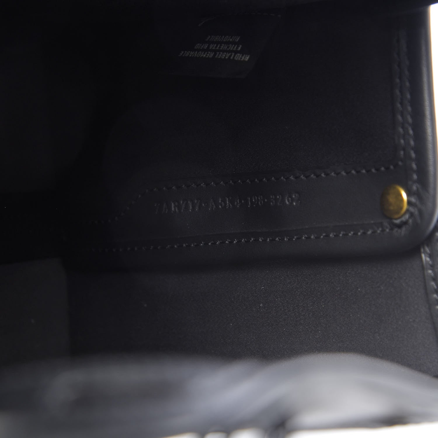 Fendi Glazed Fabric Vitello Century FF 1974 Stamp Patch Mini Peekaboo Defender Cover Mogano Panna Black 10 of 10