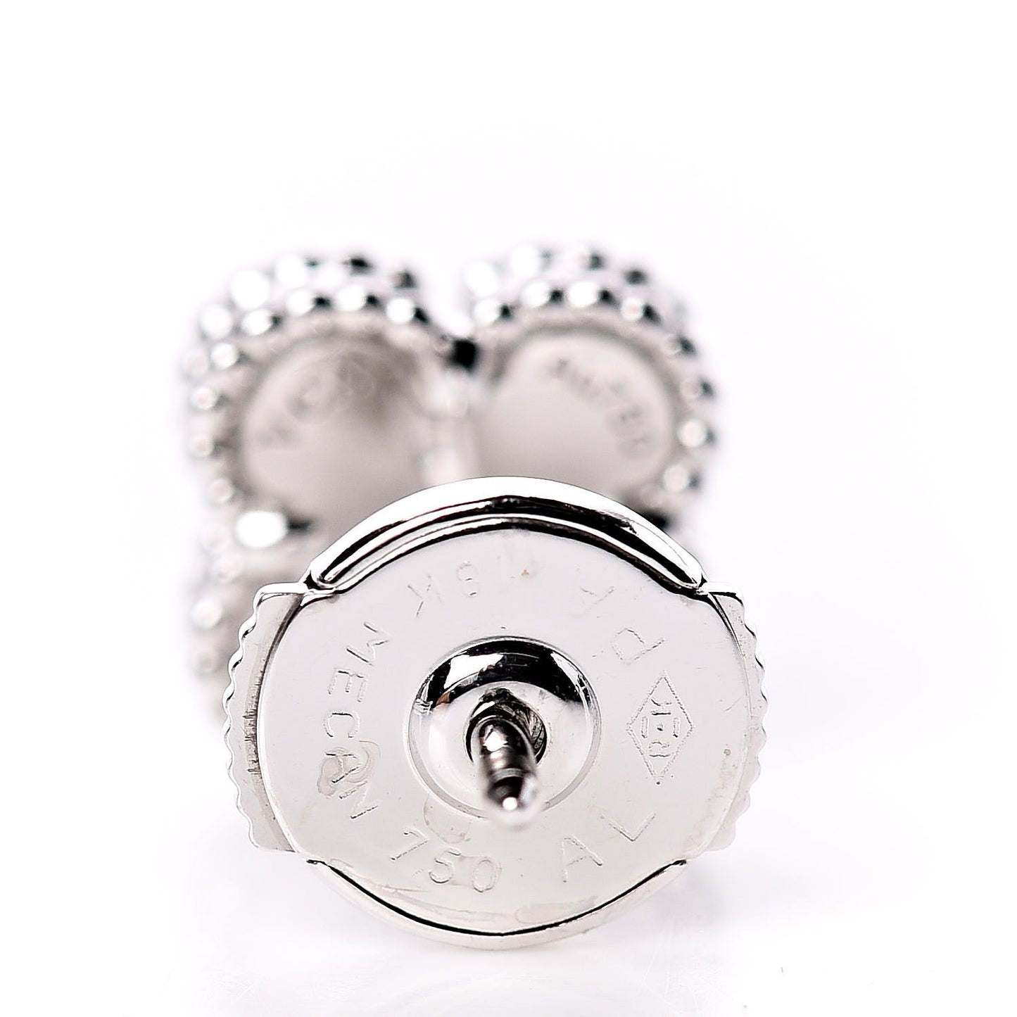 18K White Gold Mother of Pearl Sweet Alhambra Earrings
