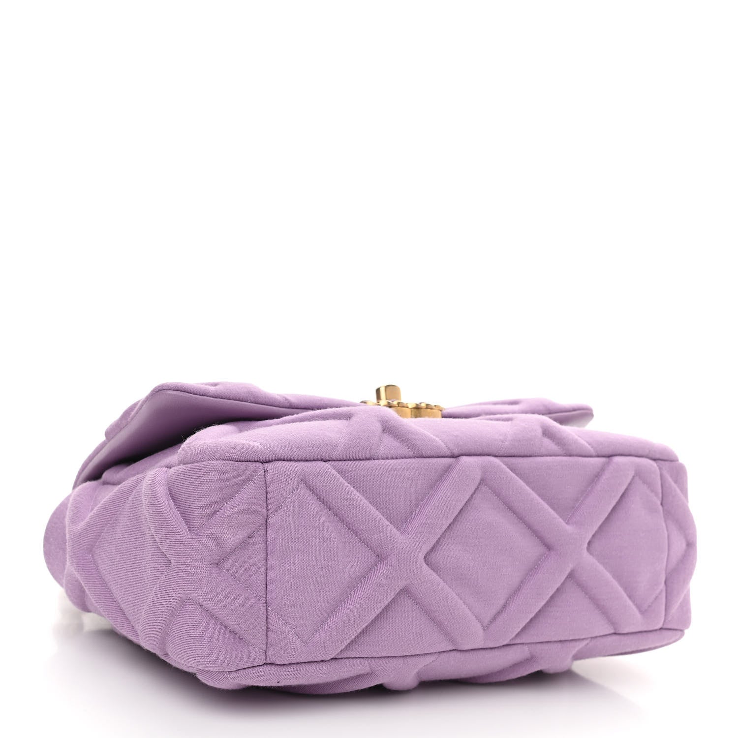 Chanel Jersey Lambskin Quilted Medium Chanel 19 Light Flap Purple 4 of 10