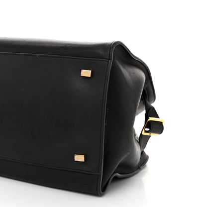 The Row Polished Saddle Calfskin Soft Margaux 12 Black 9 of 11