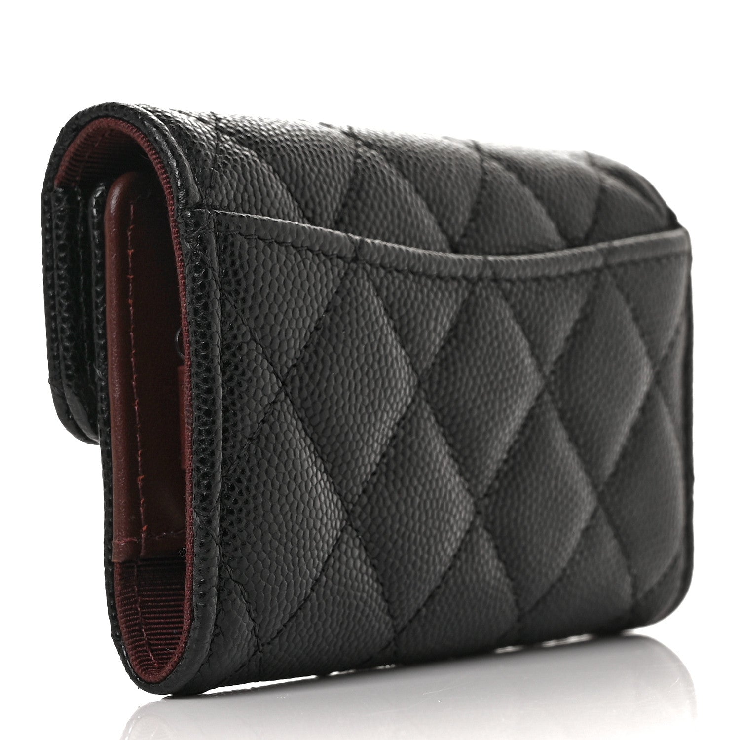 Chanel Caviar Quilted Classic 4 Key Holder Wallet Black 3 of 10