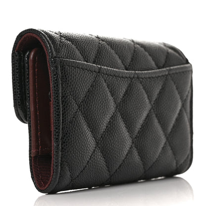 Chanel Caviar Quilted Classic 4 Key Holder Wallet Black 3 of 10