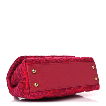 Chanel Tweed Mini Coco Handle Flap Fuchsia 4 of 14