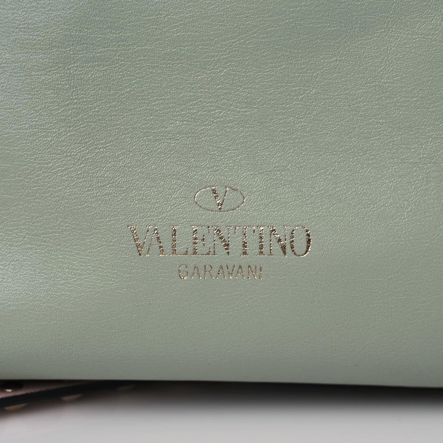 Valentino Garavani Vitello Watercolor Rockstud Double Handle Tote Rose Green Yellow Sky 19 of 21