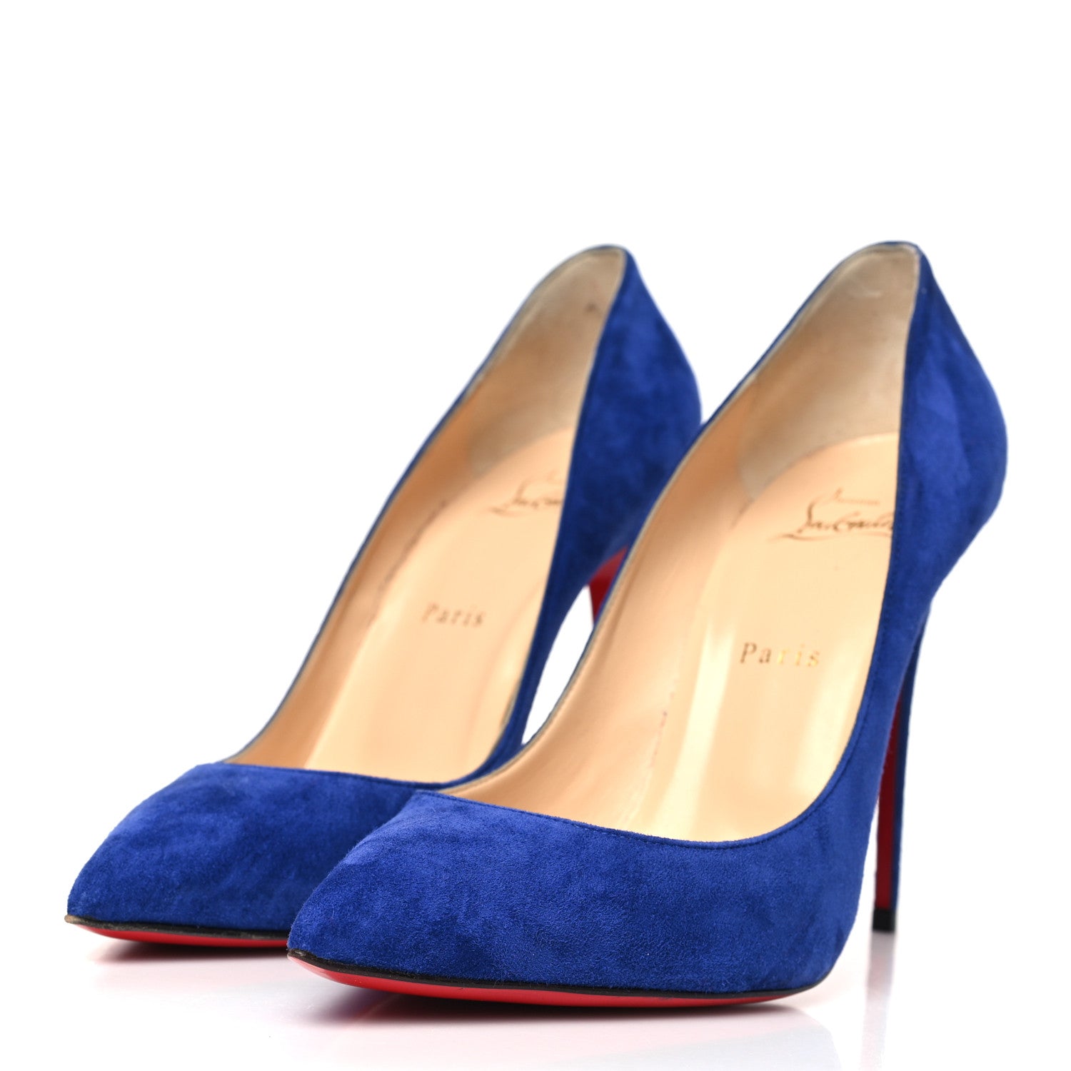Christian Louboutin Veau Velours Pigalle Follies 100 Pumps 40 Atlantic 4 of 9