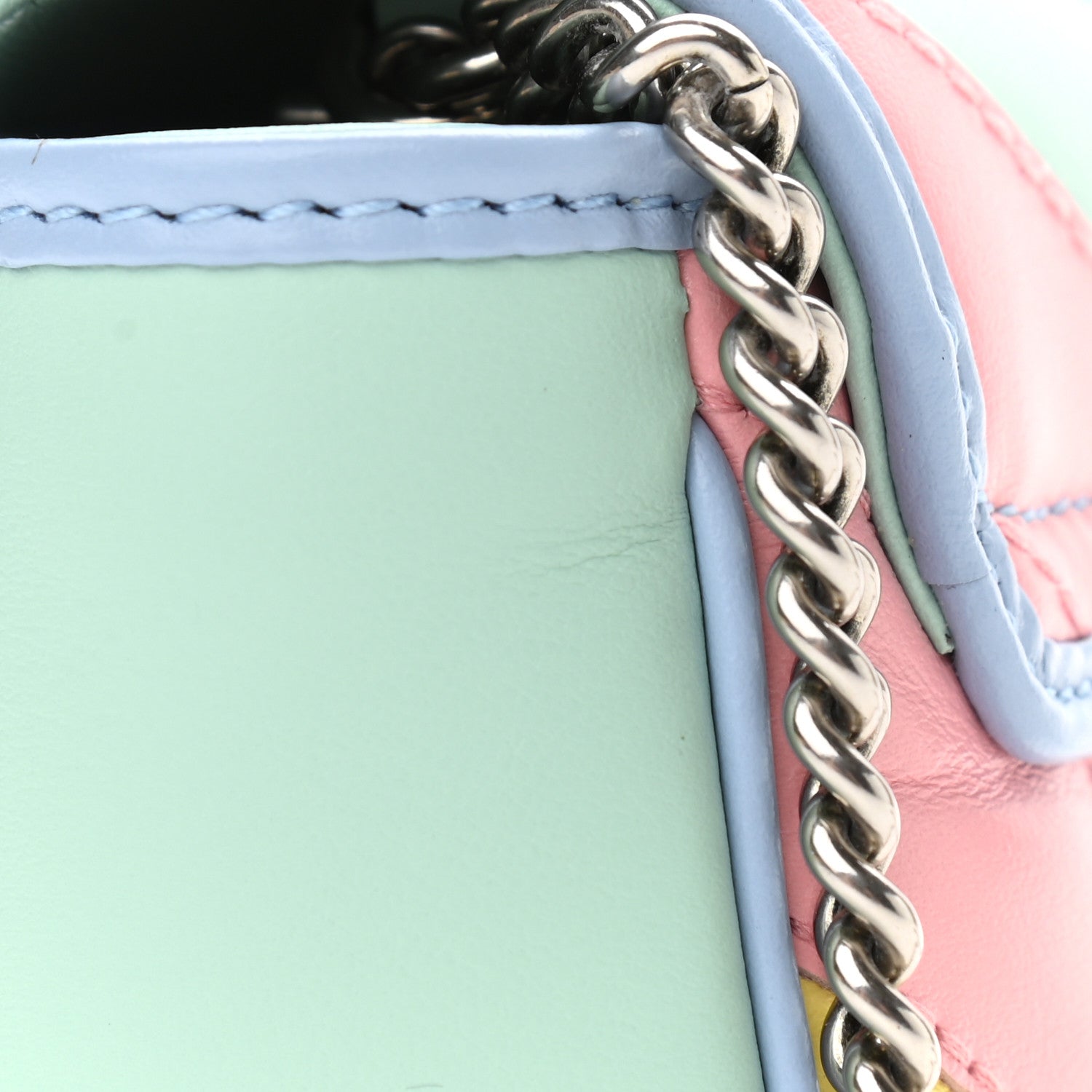 Gucci Calfskin Matelasse Diagonal Super Mini GG Marmont Shoulder Bag Multicolor Pastel 11 of 11