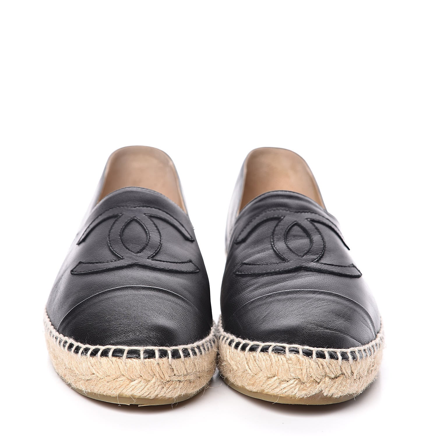 Chanel Lambskin CC Espadrilles 41 Black 2 of 11