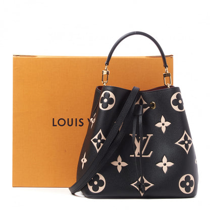 Louis Vuitton Empreinte Monogram Giant Neonoe MM Black Beige 9 of 9
