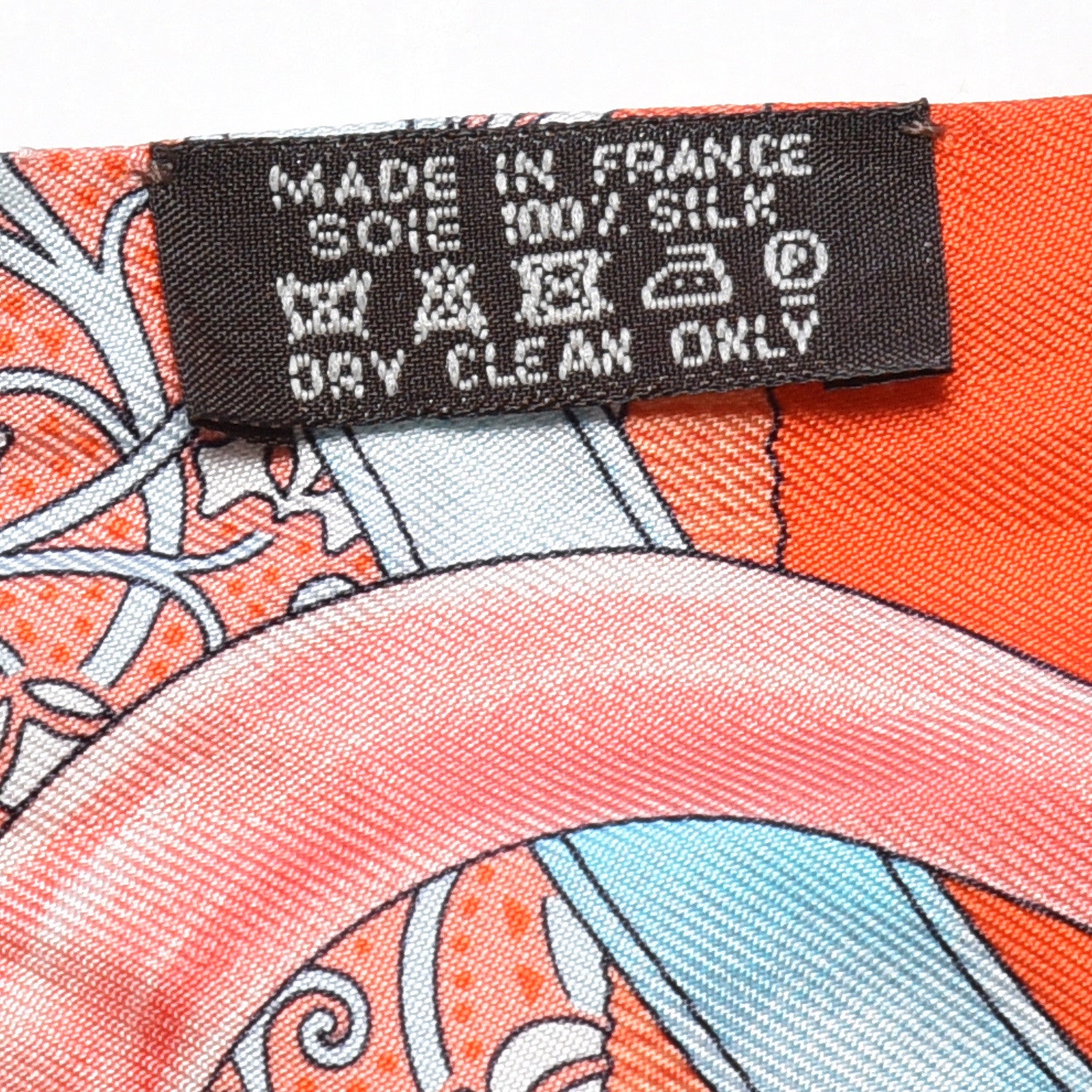 Hermes Silk Grand Manege Fleuri Twilly Orange Turquoise Gris 3 of 4