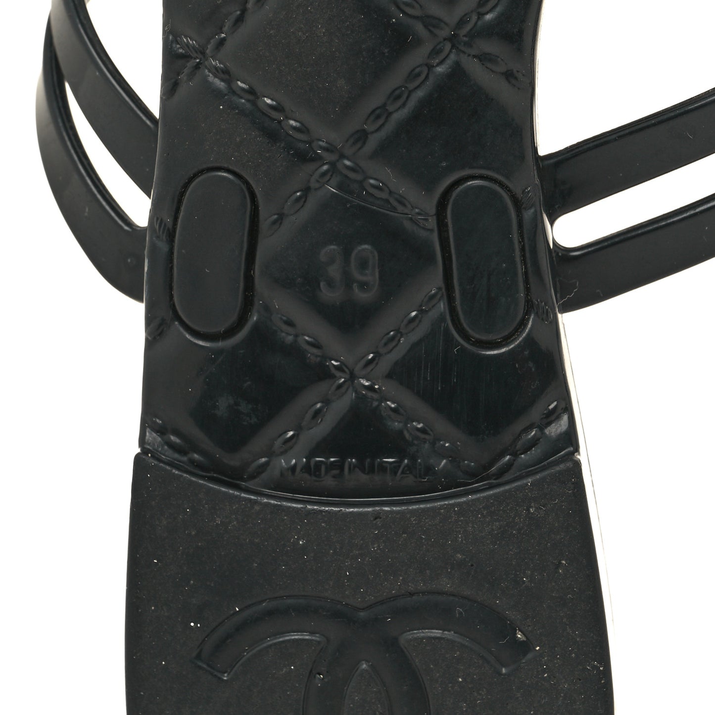 Jelly Camellia Thong Sandals 39 Black Ivory