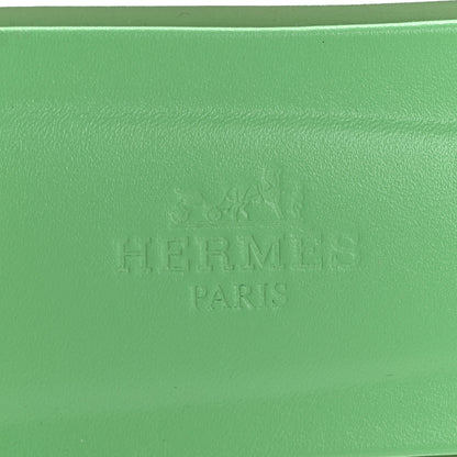 Hermes Epsom Oran Sandals 38 Vert Pomme 8 of 13