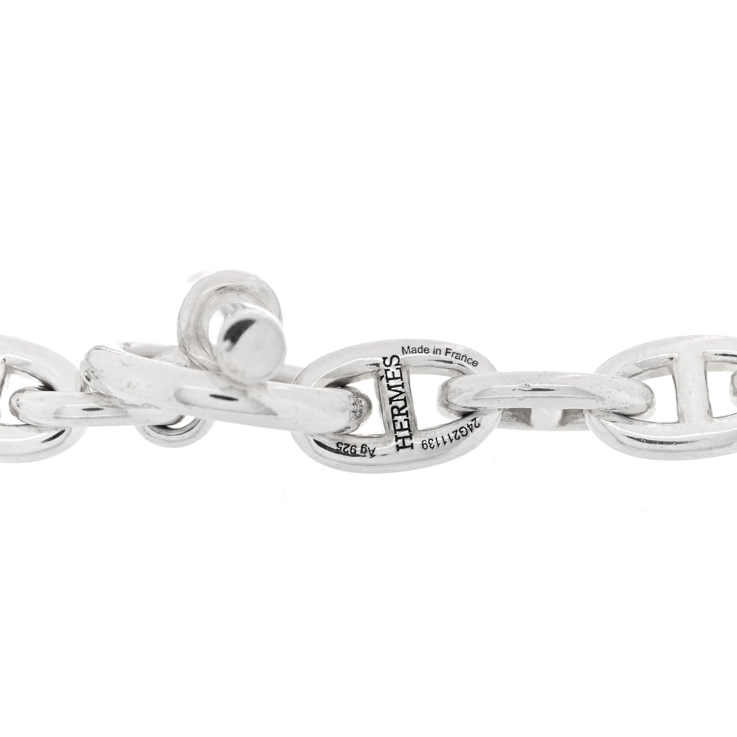 Hermes Sterling Silver Chaine D'Ancre Bracelet 3 of 4