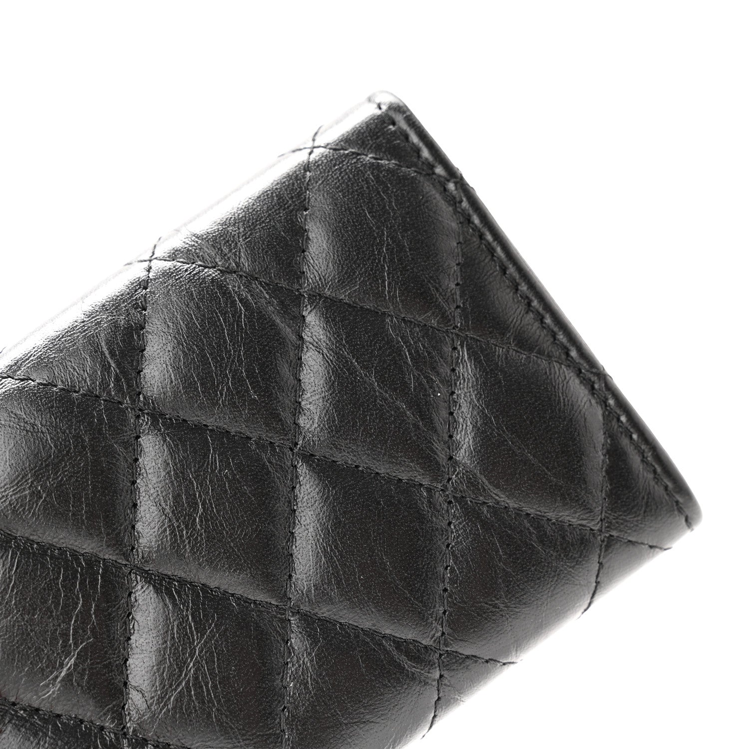Chanel Aged Calfskin Quilted Reissue Flap Card Holder So Black 10 of 12