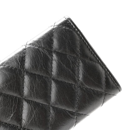 Chanel Aged Calfskin Quilted Reissue Flap Card Holder So Black 10 of 12