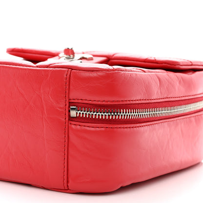 Chanel Aged Calfskin Quilted Top Handle Camera Case Red 10 of 11