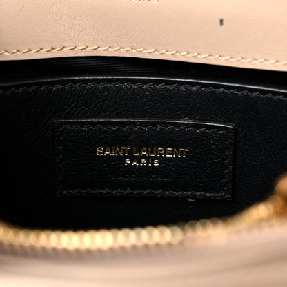 Saint Laurent Calfskin Y Quilted Monogram Small Loulou Chain Satchel Dark Beige 7 of 12