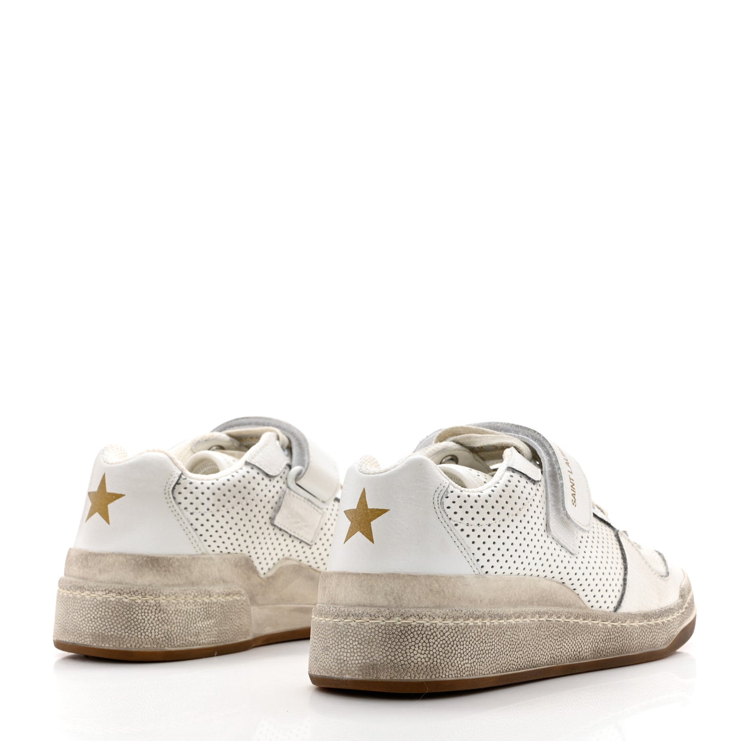Calfskin Perforated Womens SL24 Sneakers 37 White