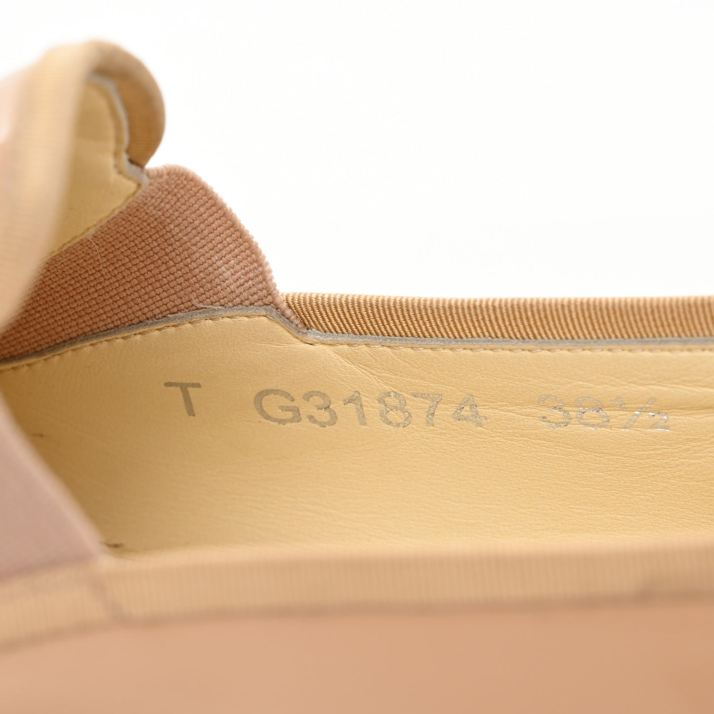 Patent CC Loafers Espadrille 38.5 Beige