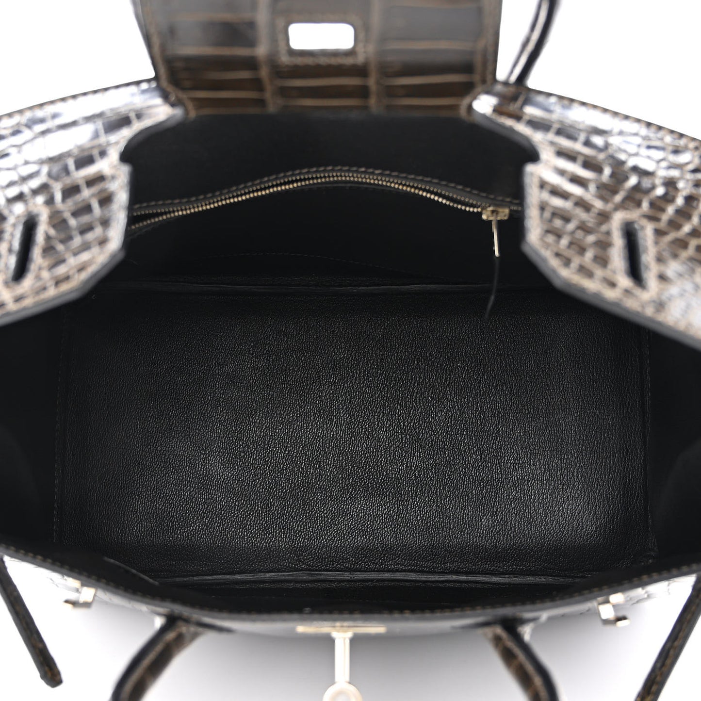 Shiny Porosus Crocodile Birkin 30 Graphite