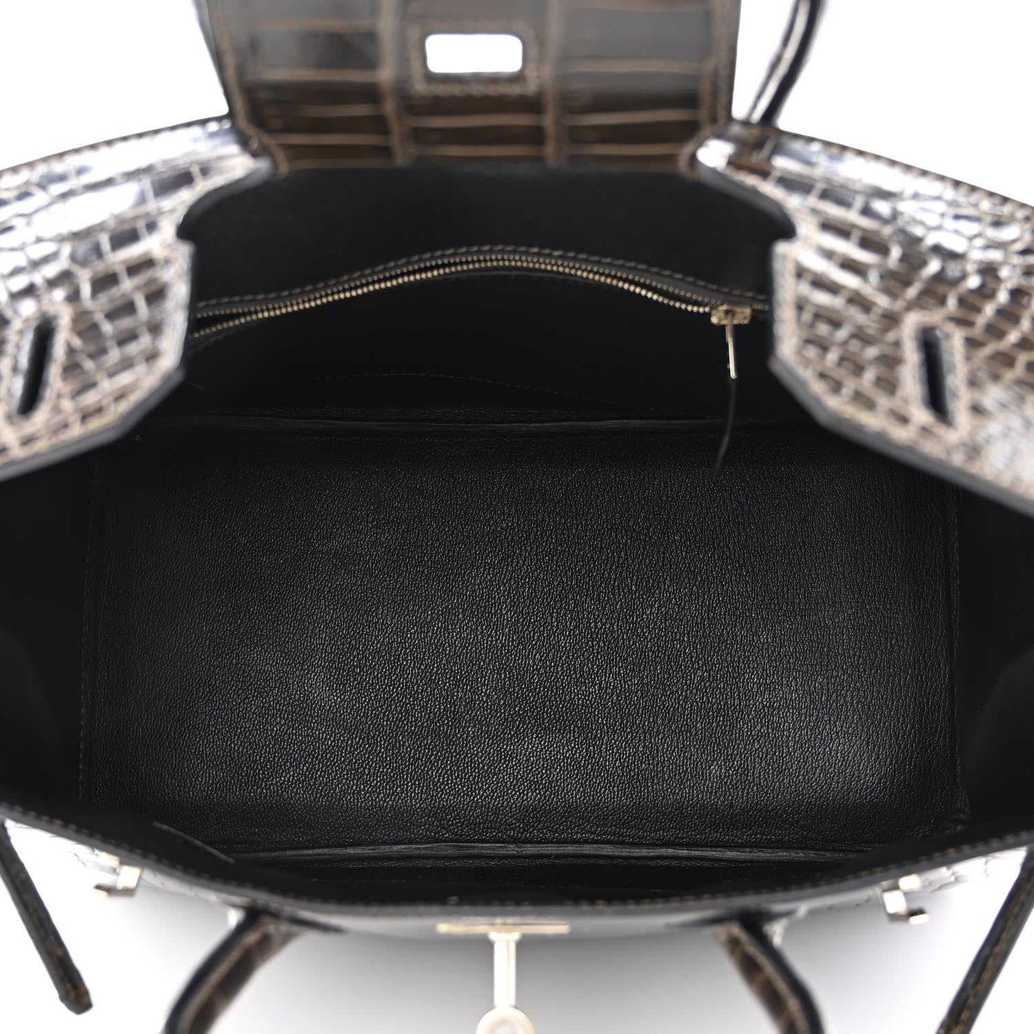 Hermes Shiny Porosus Crocodile Birkin 30 Graphite 5 of 11