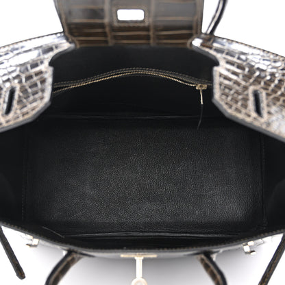 Hermes Shiny Porosus Crocodile Birkin 30 Graphite 5 of 11
