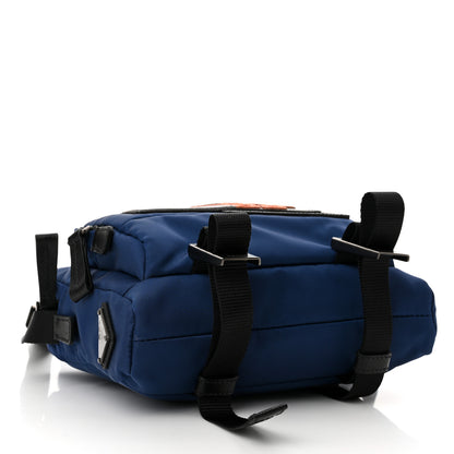 Prada Nylon Saffiano Racing Logo Camera Crossbody Bag Blue Black 4 of 11
