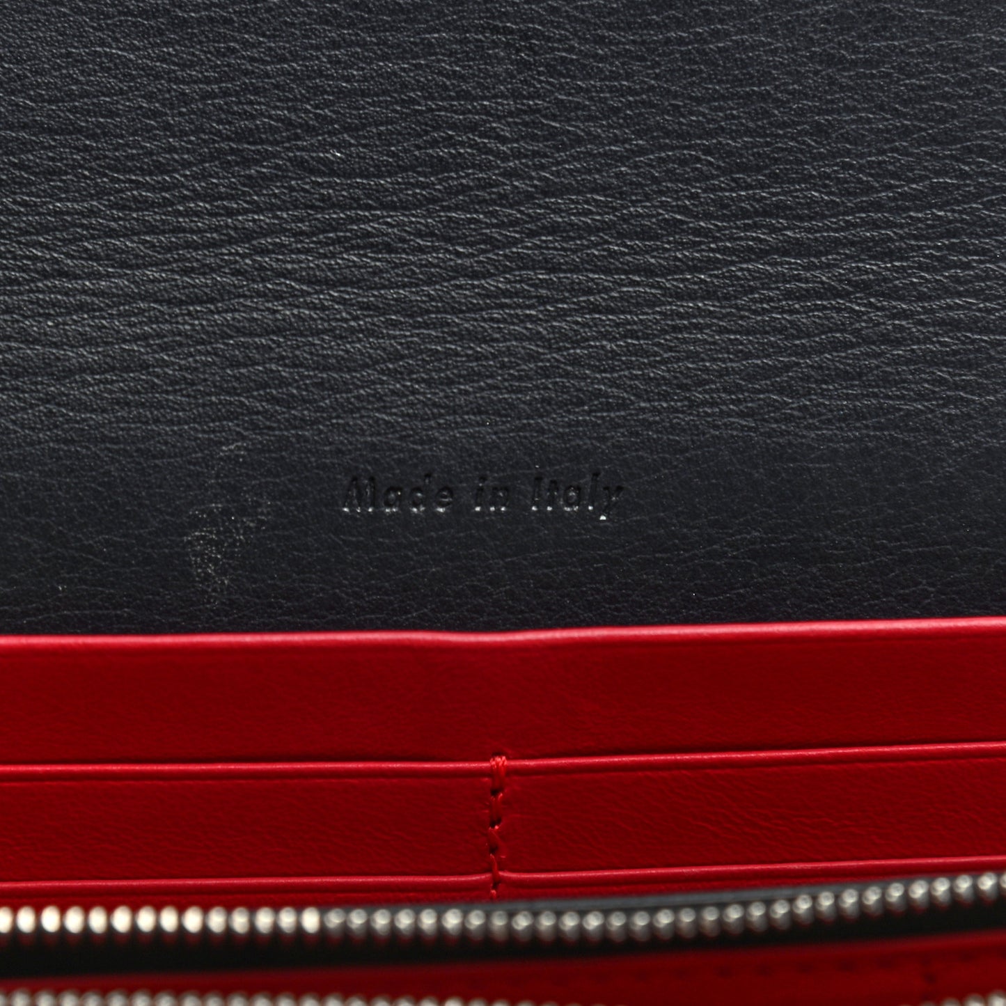 Smooth Calfskin Piping Large Flap Multifunction Wallet Navy Blue