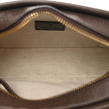 Gucci Monogram Jumbo GG Textured Dollar Calfskin Web Mini Crossbody Bag Camel Ebony New Acero 5 of 8