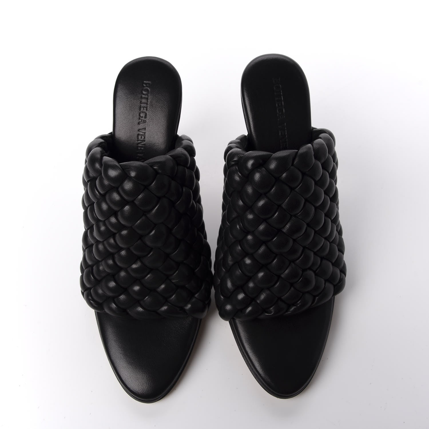 Bottega Veneta Nappa Padded Intreccio The Curve Sandals 35.5 Black 5 of 10