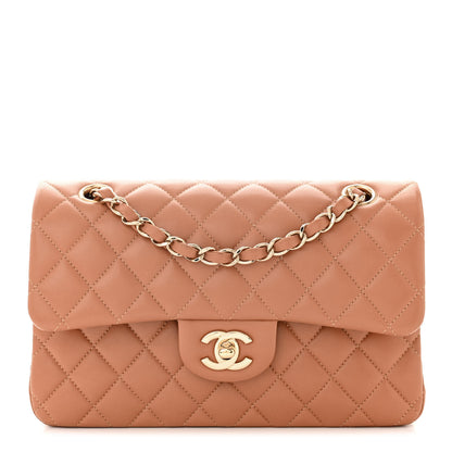 Chanel Lambskin Quilted Small Double Flap Brown 1 of 11