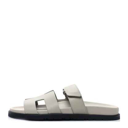 Hermes Calfskin Womens Chypre Sandals 40 Beige Esquisse 1 of 8