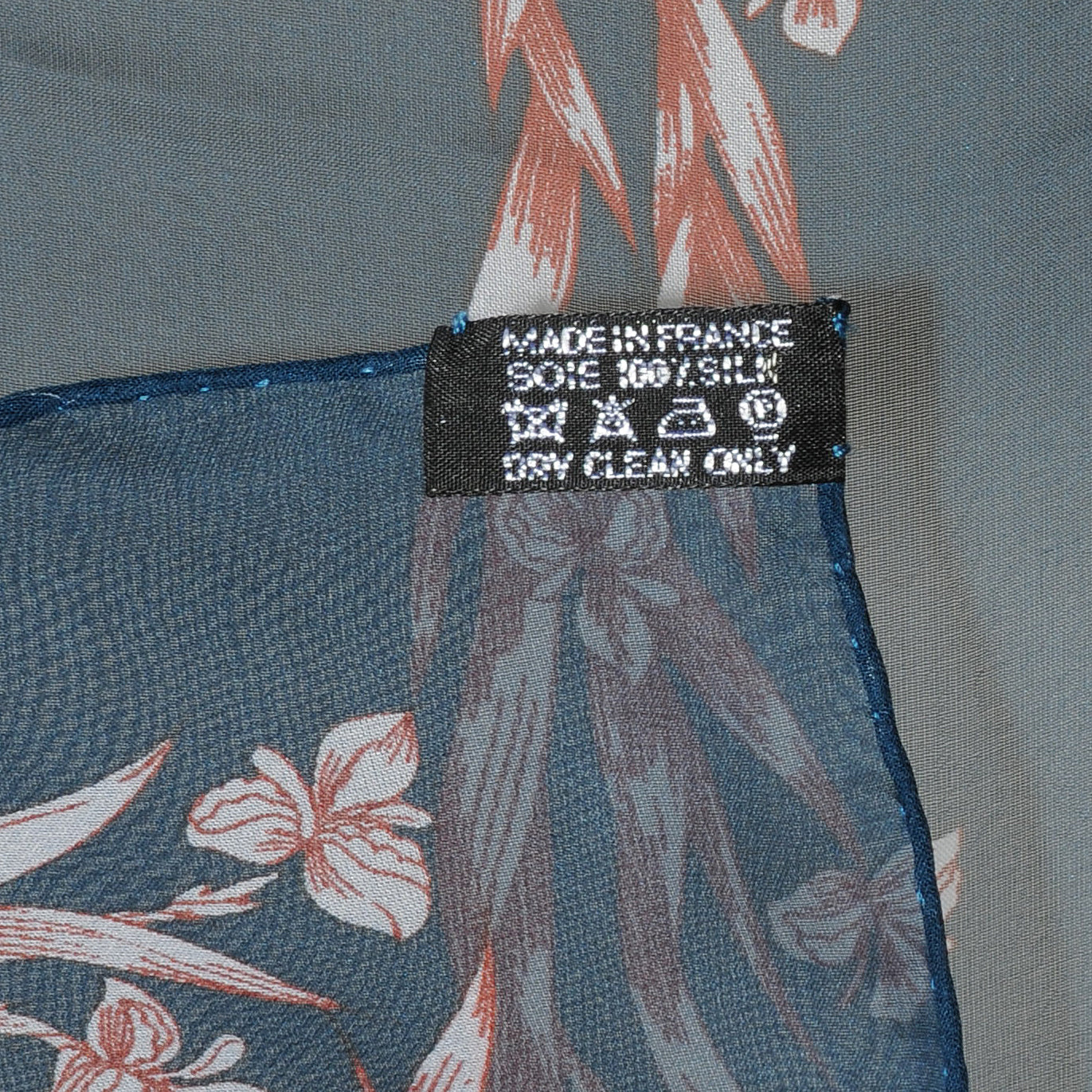 Silk Mousseline Cheval Fleuri Scarf 90