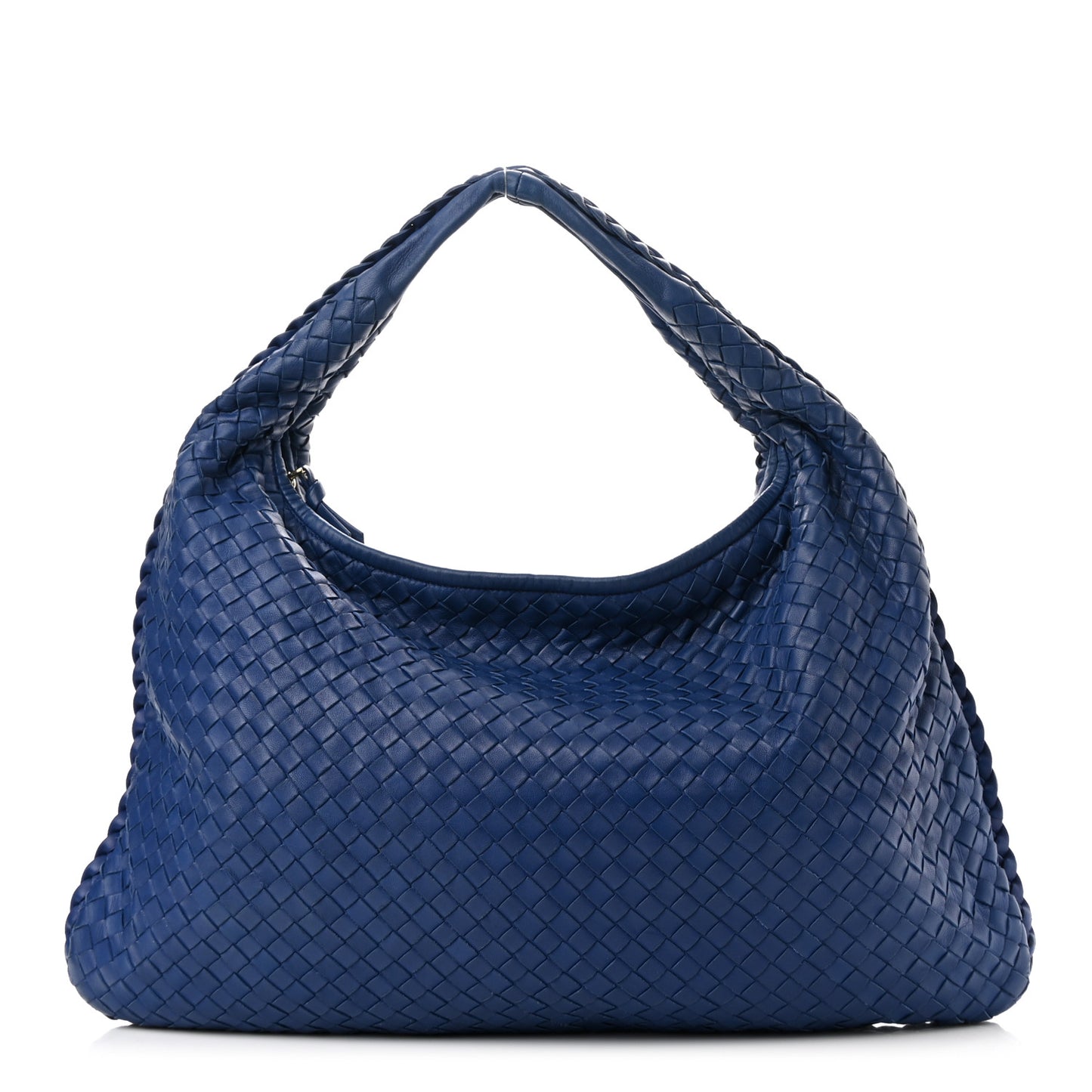 Nappa Intrecciato Large Veneta Hobo Baltic Blue
