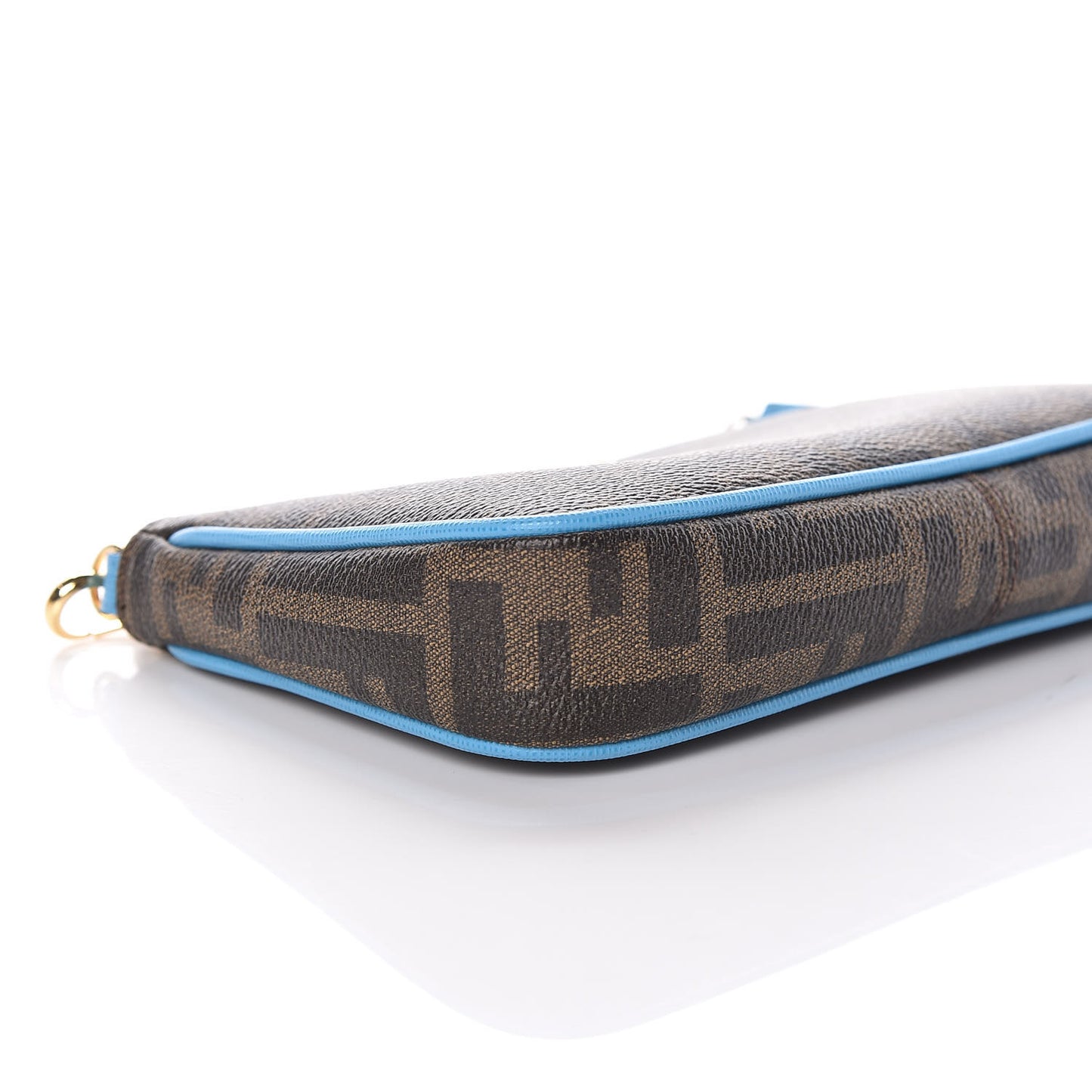 Zucca Spalmati Vitello Elite Pochette Tobacco Turchese