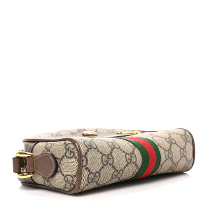 Gucci GG Supreme Monogram Web Mini Ophidia Shoulder Bag Brown 5 of 10